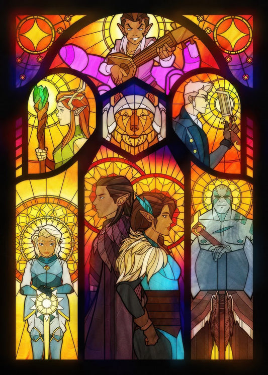 The Legend of Vox Machina stained glass