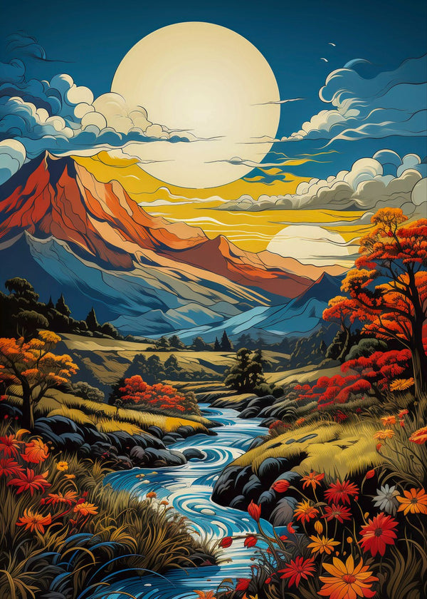 Moonlit River calm peaceful