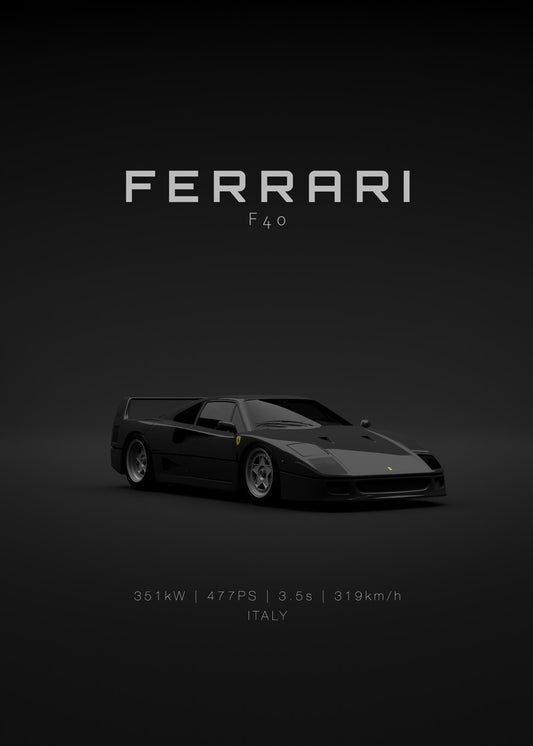 Ferrari F40 1992 - Black Front