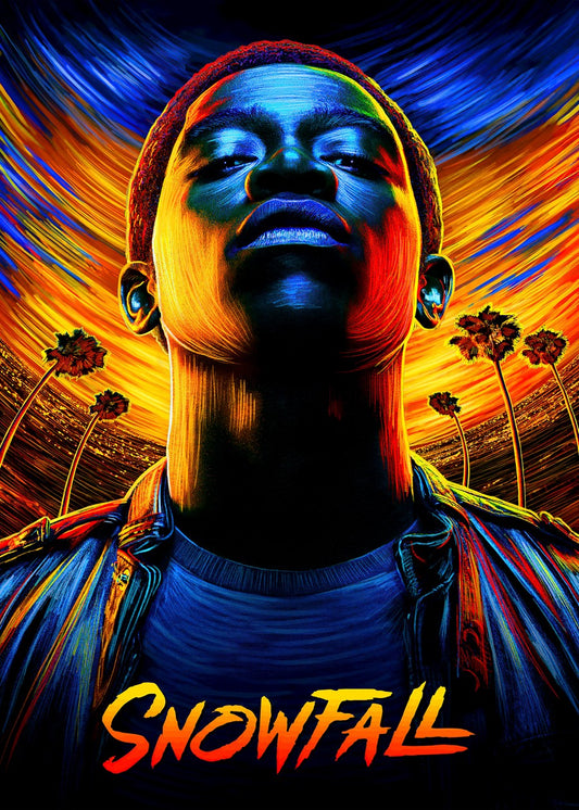 Snowfall Neon Poster