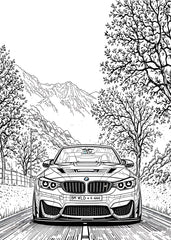 Greyscale BMW M3