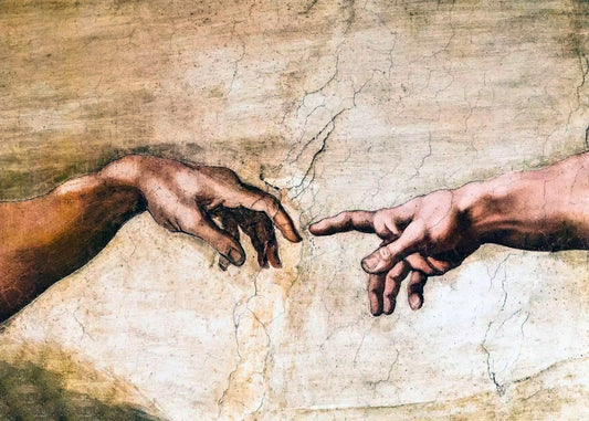 The Creation of Adam hands