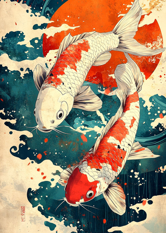 Japanese-Style Koi Fish