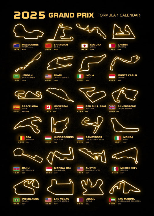 Formula 1 Season Calendar 2025