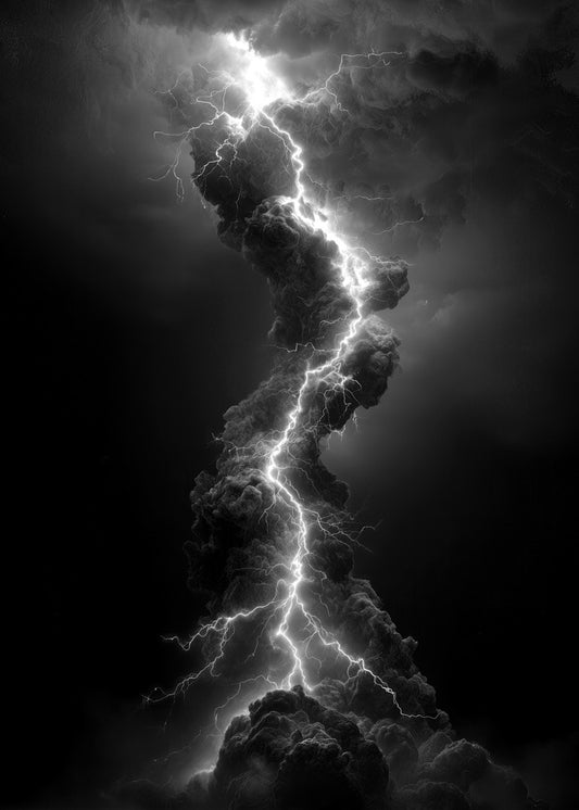 Lightning Strike Monochrome