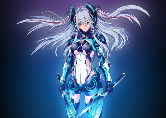 Robotic anime sword girl
