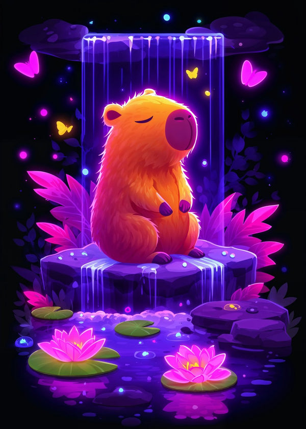 Neon Zen Capybara