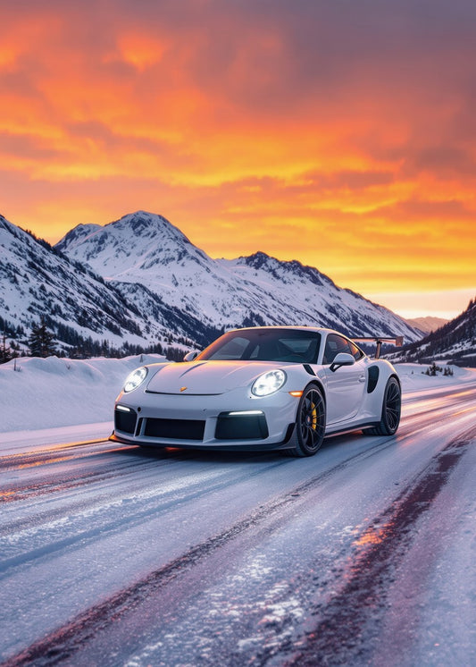 Porsche 911 GT3 RS on a Snowy 