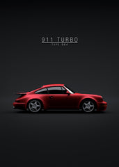 porsche 964 turbo 1993 Red