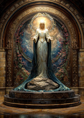 Goddess Statue In A Hall