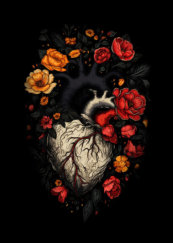 Heart and flowers fantasy