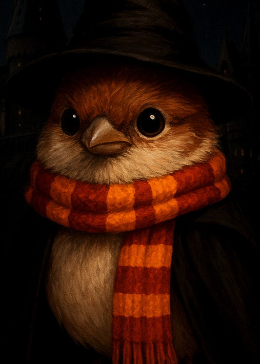 Cute scarf sparrow