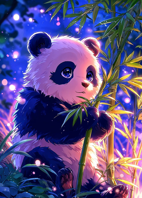 Baby Panda in Bamboo Glow