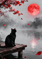 Cat and Moon