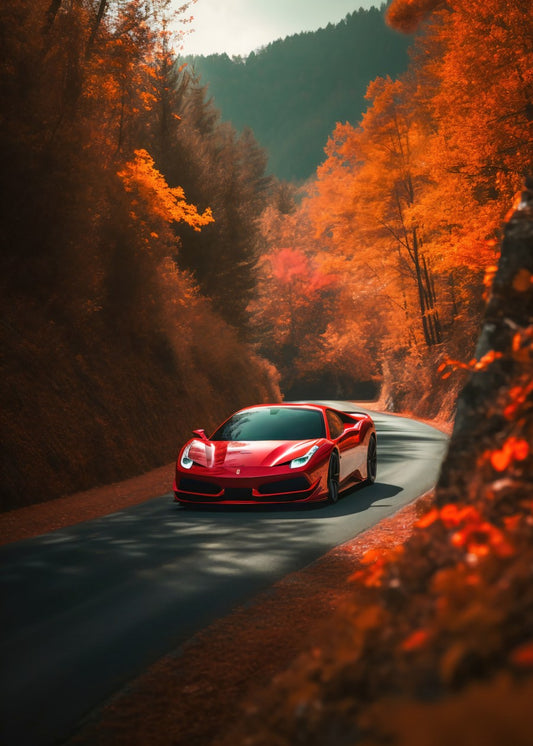 Red Ferrari Racing Car