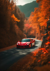 Red Ferrari Racing Car