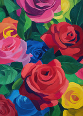 Colorful Painting of Roses