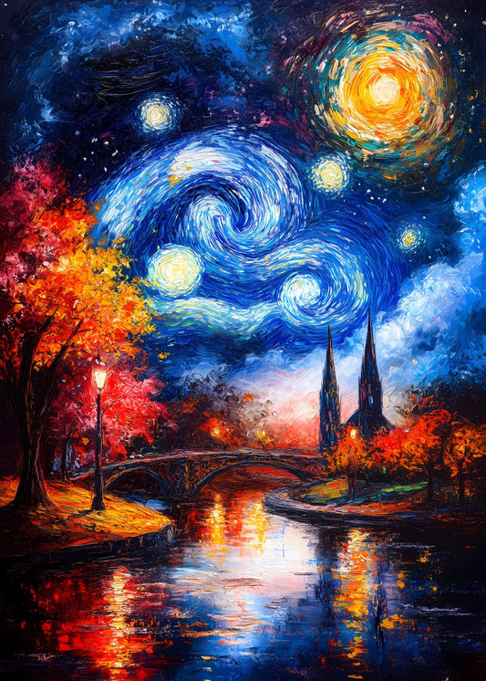 Starry River Night