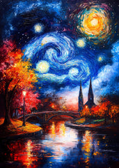 Starry River Night