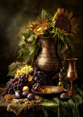 Sunflowers and Fruits