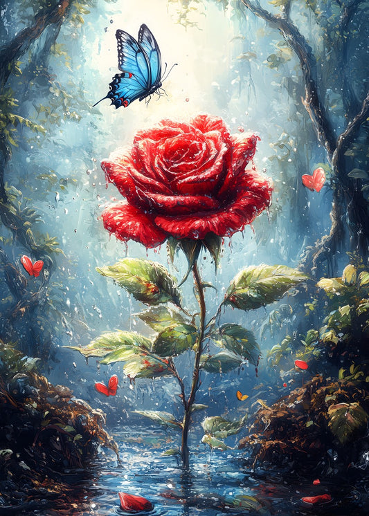 Red Rose Butterfly