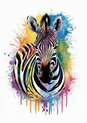 Abstract Zebra Watercolor