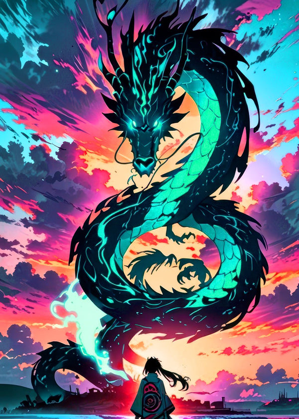 Dragon and Figure
