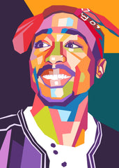 Tupac Shakur pop art portrait