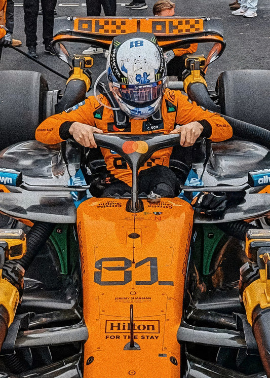Oscar Piastri in His Car