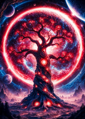 Red Fantasy Space Tree