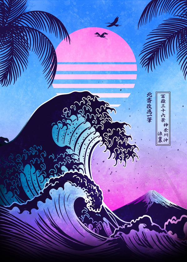 Retro Great Wave off Kanagawa