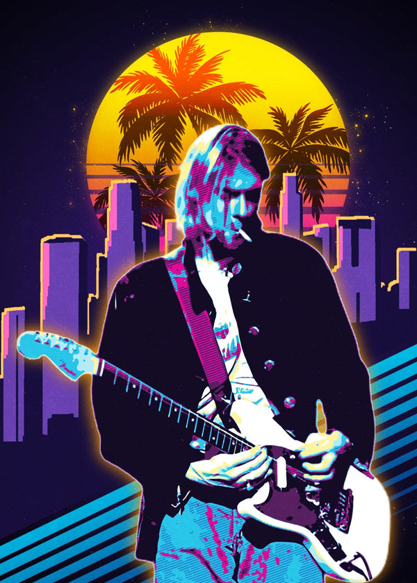 Kurt Cobain Nirvana Retro 80s