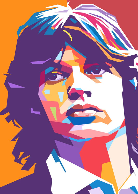 Mic Jagger pop art portrait