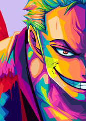 One Piece Roronoa Zoro pop art