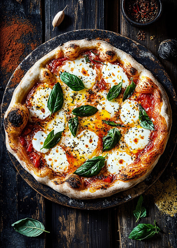 Rustic Margherita Pizza