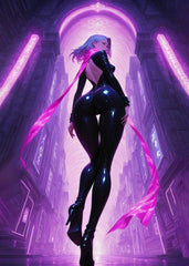 Futuristic anime girl