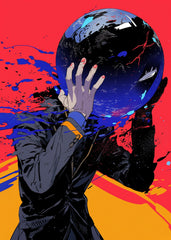 Abstract Figure with Globe 