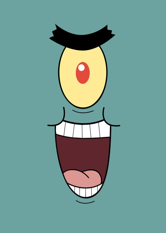 Plankton's Evil Grin Close-Up