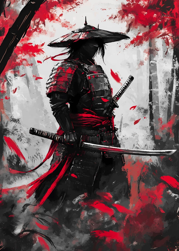 Red Japanese Samurai