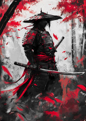 Red Japanese Samurai