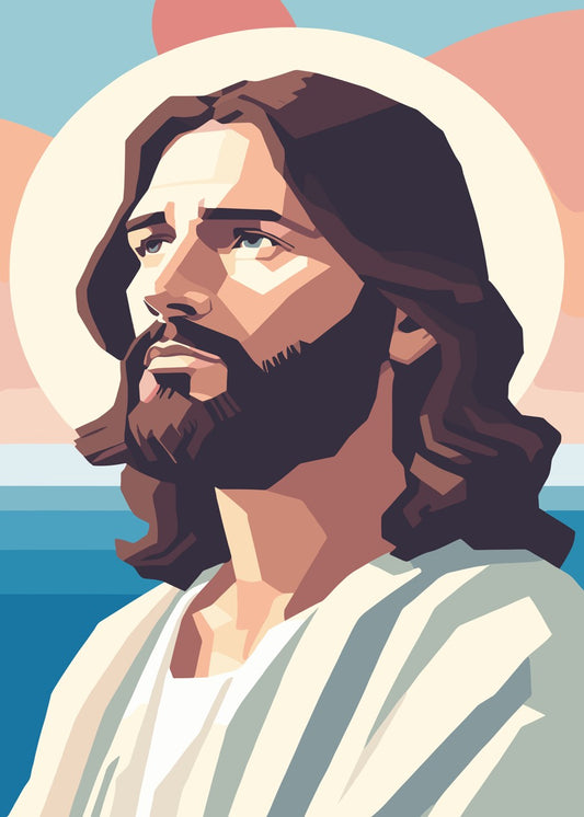 Modern Sacred Portrait Jesus