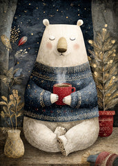 Cozy Bear with Hot Cocoa