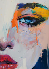 Color Burst Abstract Face
