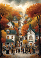 Charming Autumn Town