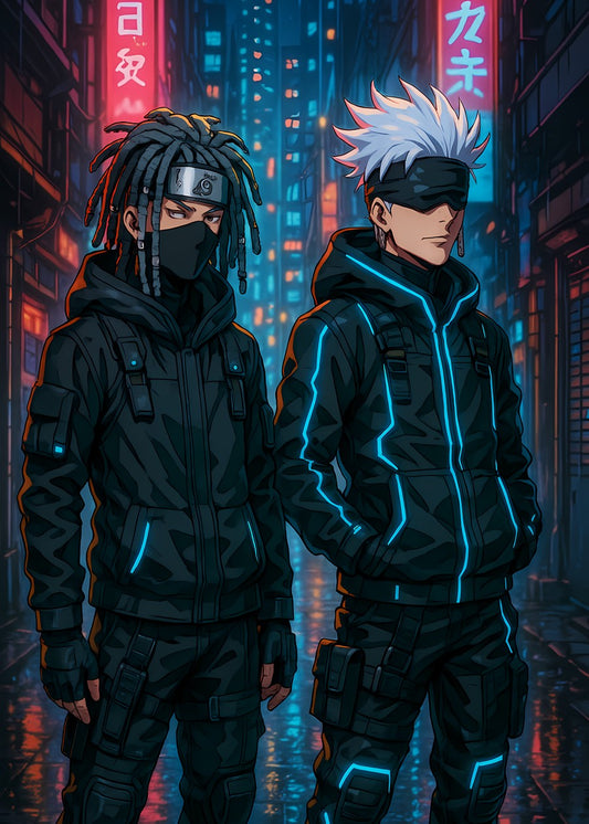 Kakashi x Gojo Cyber Street 
