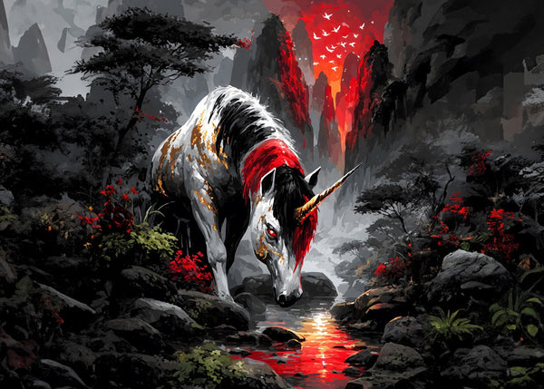Crimson Dawn Unicorn