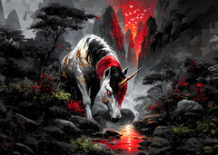 Crimson Dawn Unicorn