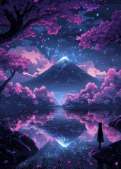 Neon Japanese Fantasy Landscape