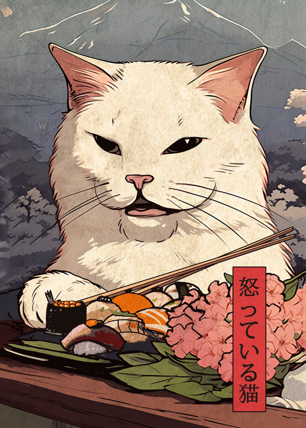 Japanese Cat Sushi Art