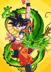 Son goku with dragon, Dragon ball
